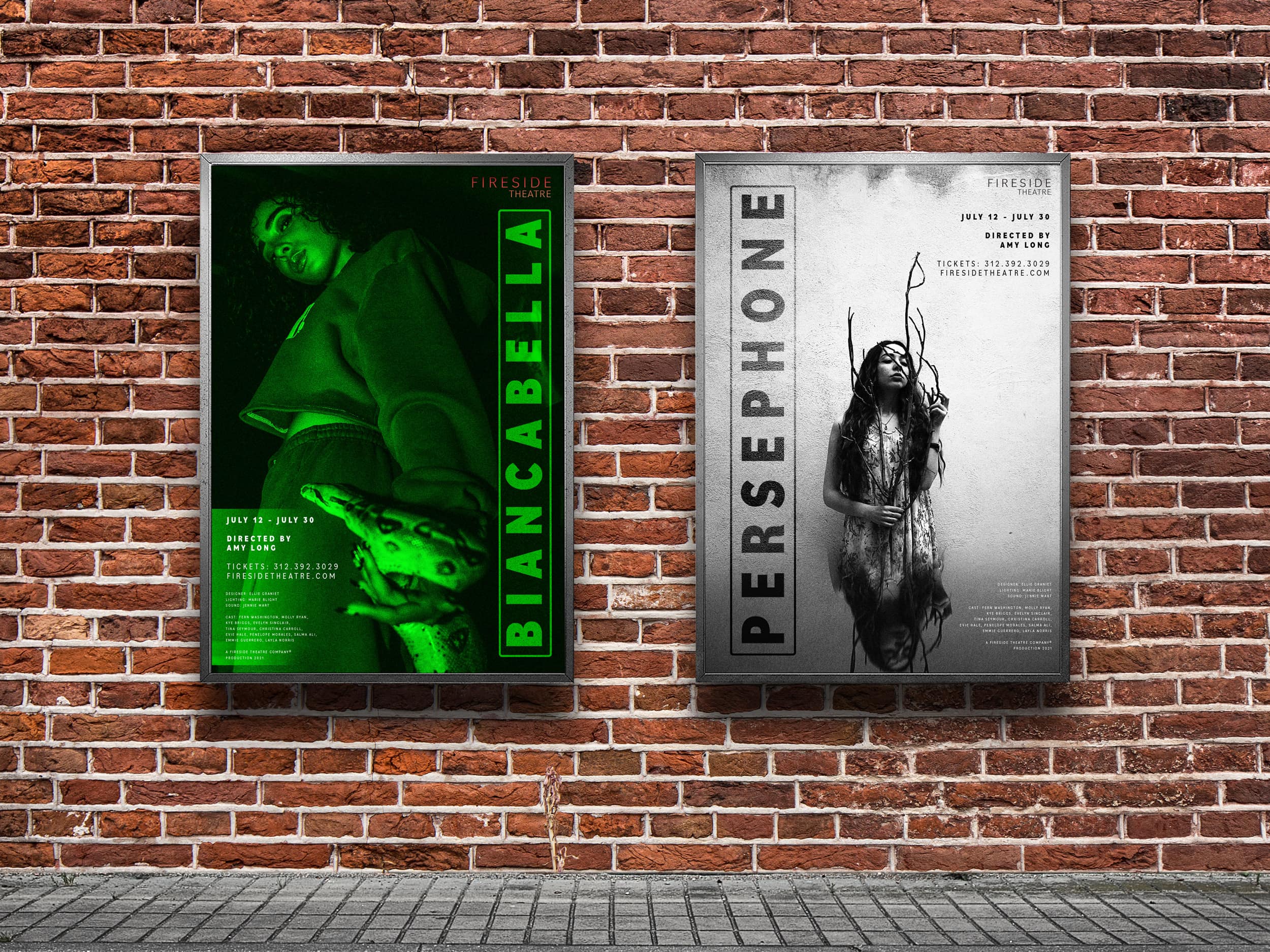 Fireside Theatre Biancabella and Persephone Posters
