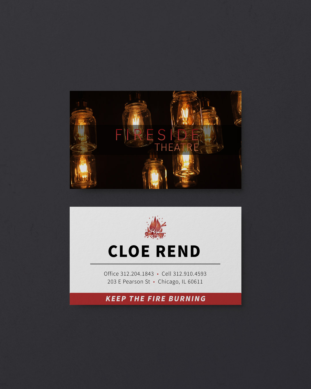Fireside Theatre Business Card